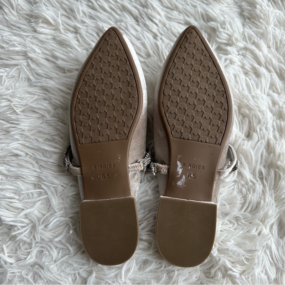 Birdies The Swan Snow Crystal Bracelet Velvet Slip On New Without Box Size 6.5 - Picture 9 of 10